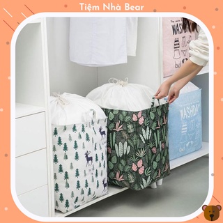 Giỏ Đựng Quần Áo Chăn Màn Loại To Vải Canvas Chống Thấm Washday