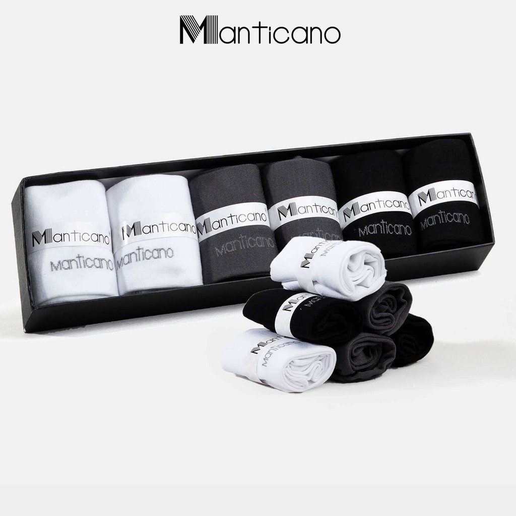 Tất nam Manticano cổ ngắn Cao Cấp vải Bamboo (sợi tre), Nano bạc kháng khuẩn khử mùi, Vớ nam công sở T1