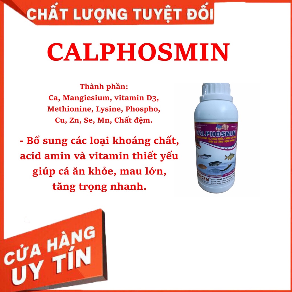 Calphosmin Khung Xương To, Chống Gù Lưng, Tăng Trọng Nhanh - Thuốc Thủy Sản Minh Tuệ