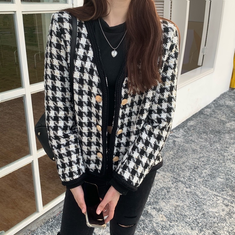 ÁO DẠ TWEED CÚC ĐỒNG ( ẢNH THẬT Ở ĐẰNG SAU )