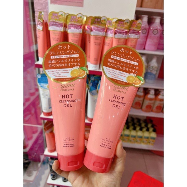 Gel Tẩy Trang Nóng Nhật Bản AYAMI COSMETICS HOT CLEANSING GEL 180G không gây khô rát ,an toàn với da nhạy cảm