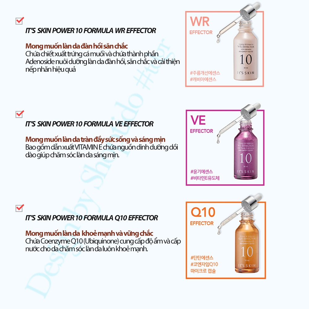 Tinh chất dưỡng da It’s Skin cấp ẩm, phục hồi, ngừa lão hóa da 30ml NPP Shoptido