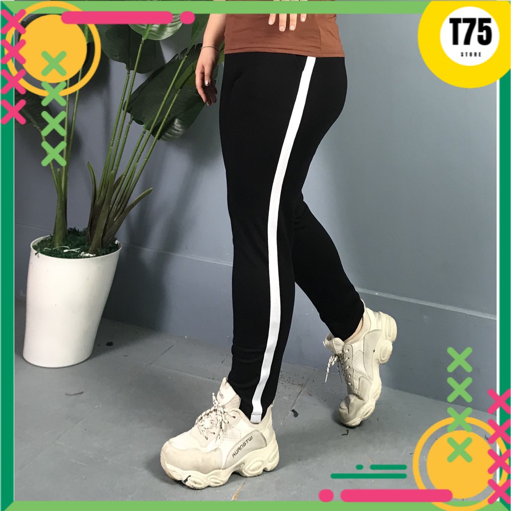 Quần legging phối sọc trắng T75STORE