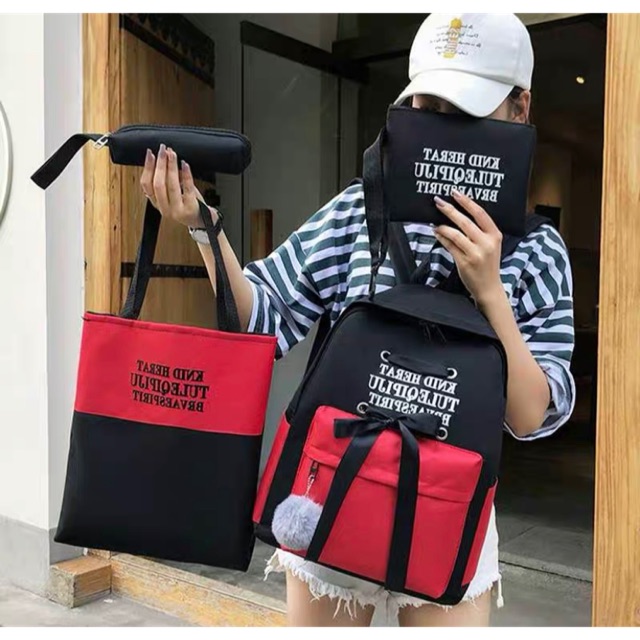 SET 4 món BALO - Kird hearrt thắt nơ