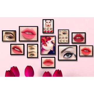 Set 11 tranh trang trí cửa hàng nail,mi, spa sieu re