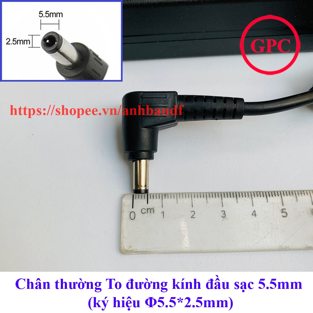 Sạc Laptop Asus K53s K43s K53sd K53sv OUTPUT 19V 4.74A (90W) chân thường kích thước 5.5mm * 2.5mm - Nhập Khẩu New