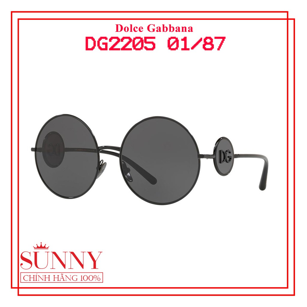 Kính mát chính hãng Dolce Gabbana DG2205 màu sắc thời trang, thiết kế dễ đeo bảo vệ mắt