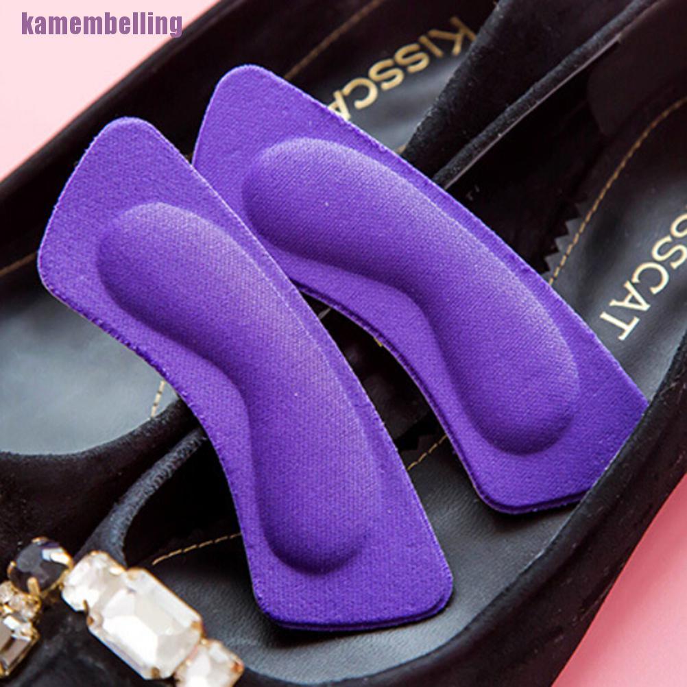 Bộ 2 Miếng Lót Giày Cao Gót Bằng Vải Có Đệm Tự Dính