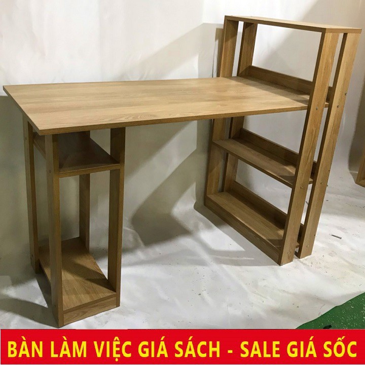 [SALE] Bàn làm việc bàn học bằng gỗ MDF, thiết kế thông minh, kèm giá sách đa năng, rất tiện dụng