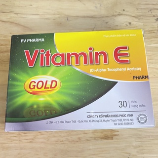 Vitamin e gold pv hộp 30 viên - bổ sung vitamin e, chống oxy hóa, hạn chế lão hóa da