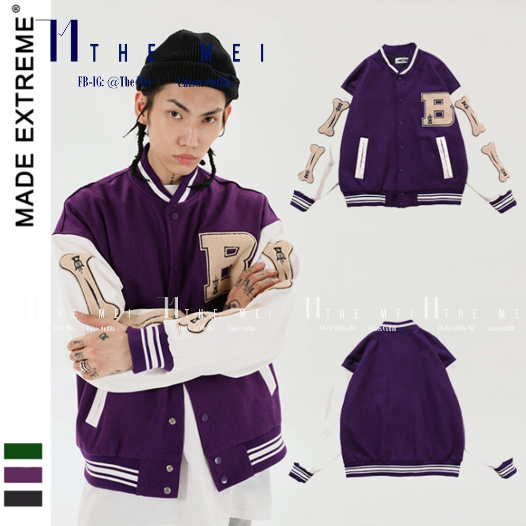 HÀNG SẴN - Varsity Jacket - Áo khoác - Hàng chuẩn M.E & Blackair