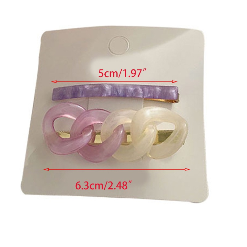 Kẹp Tóc Nhựa Resin Kết Hợp Trang Sức Cho Nữ