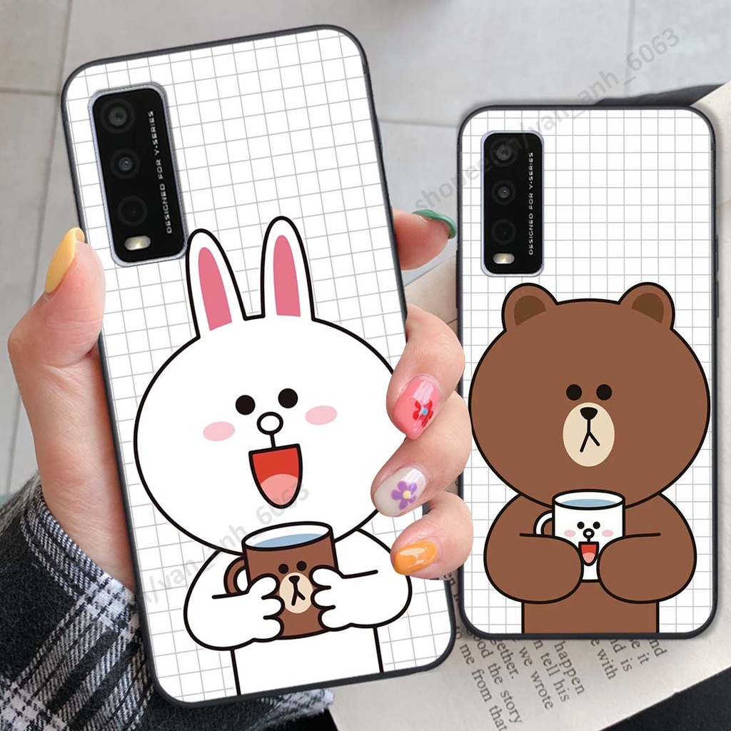 Ốp Vivo Y20 hình thỏ, gấu đáng yêu dễ thương, ốp lưng điện thoại vivo viền dẻo giá rẻ