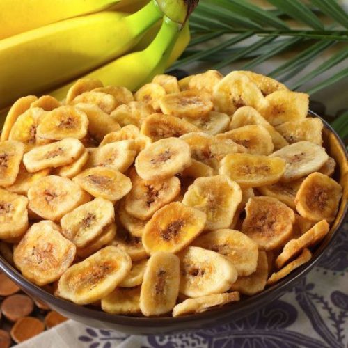 Chuối sấy không đường giòn ngọt tự nhiên 500gr NutiFarm hoa quả sấy đặc sản đà lạt