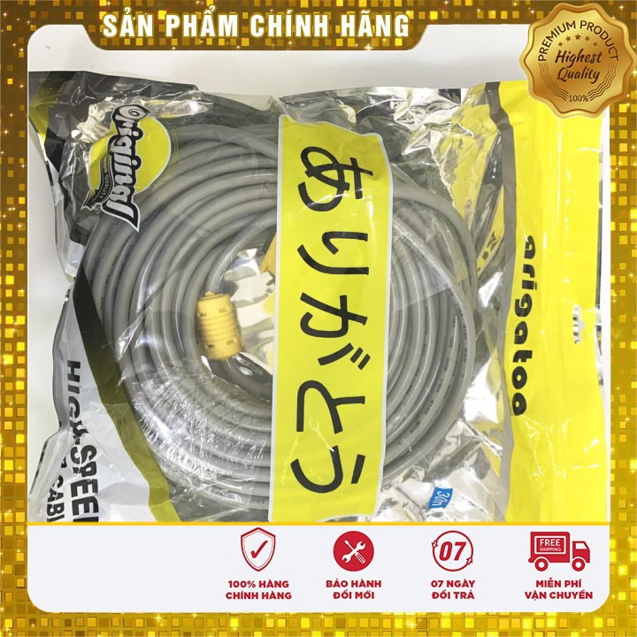 Dây VGA chính hãng (Xả Kho) DÂY VGA 30m XÁM ARIGATO  ĐẢM BẢO CHẤT LƯỢNG.DVXA7