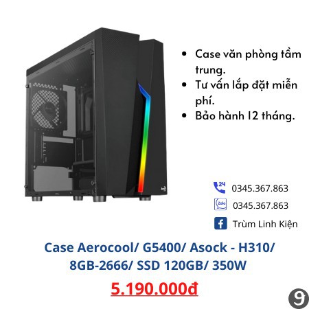 Case máy tính văn phòng tầm trung. Giá chỉ từ 5tr. Case lắp đặt. Hàng NEW. Bảo hành 12T. | BigBuy360 - bigbuy360.vn