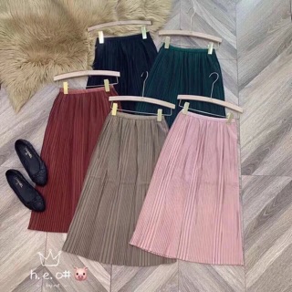Chân váy xếp ly nhỏ cạp chun bọc