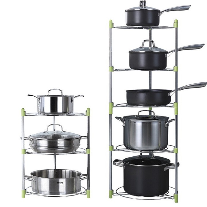Kệ để xoong nồi inox 5 tầng siêu bền đẹp