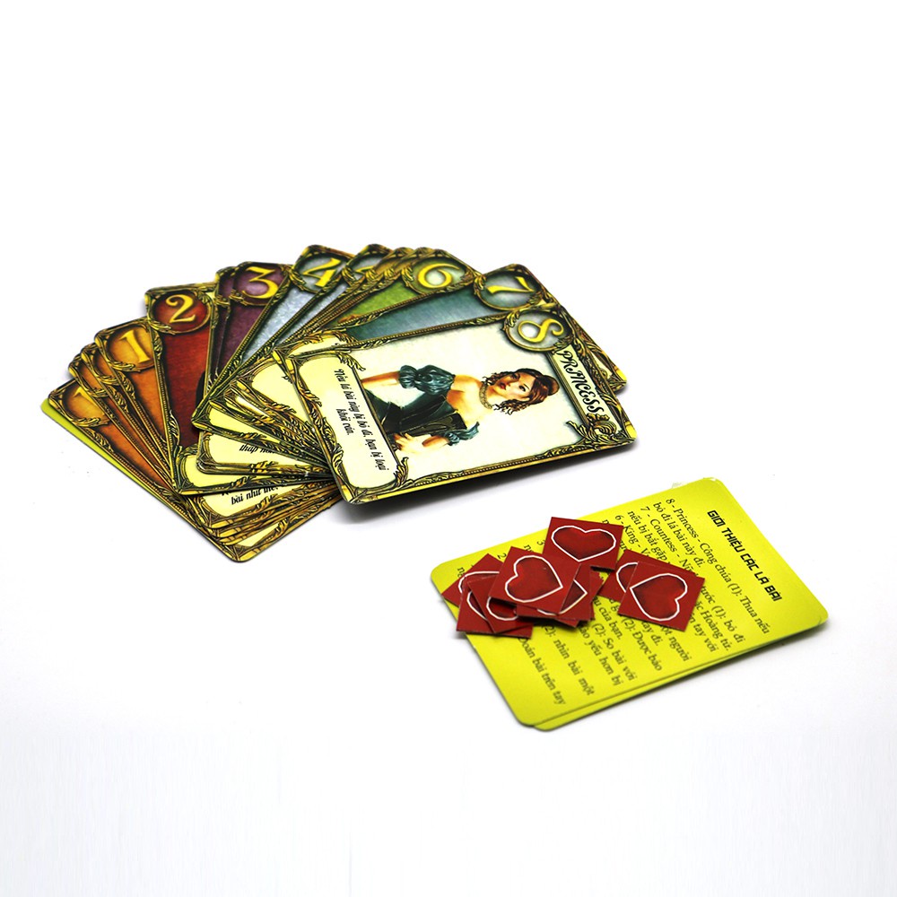 Bài Love Letter TomcityVN Việt hóa, board game vui nhộn 16 lá bài cho nhóm từ 2-4 người chơi