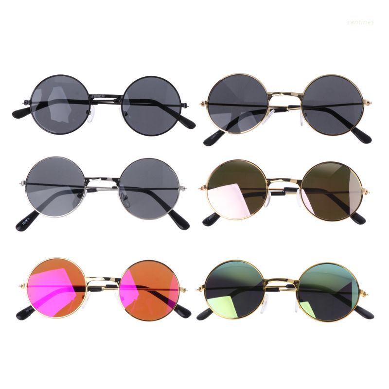 Mắt Kính Gọng Tròn Phong Cách Vintage Thời Trang 2019 Làm Phụ Kiện Chụp Ảnh Cho Bé