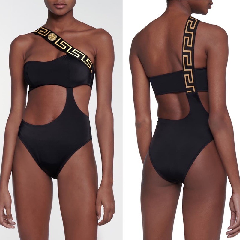 [BKN1005] <BRAND> BODYSUIT VER.SACE ĐEN CHÉO VAI | BigBuy360 - bigbuy360.vn