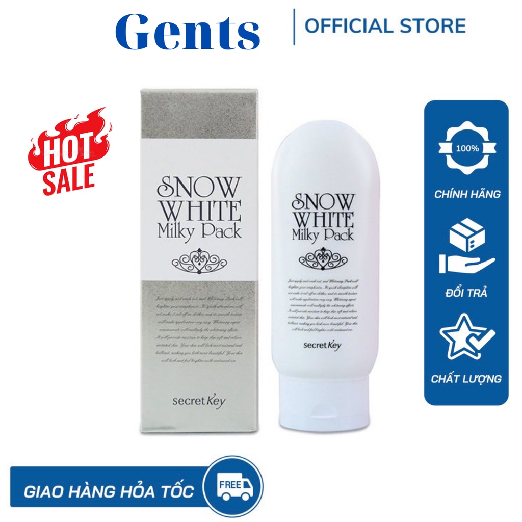 Kem Tắm Trắng Secret Key Snow White Milky Pack 200gr GentsOfficialStore