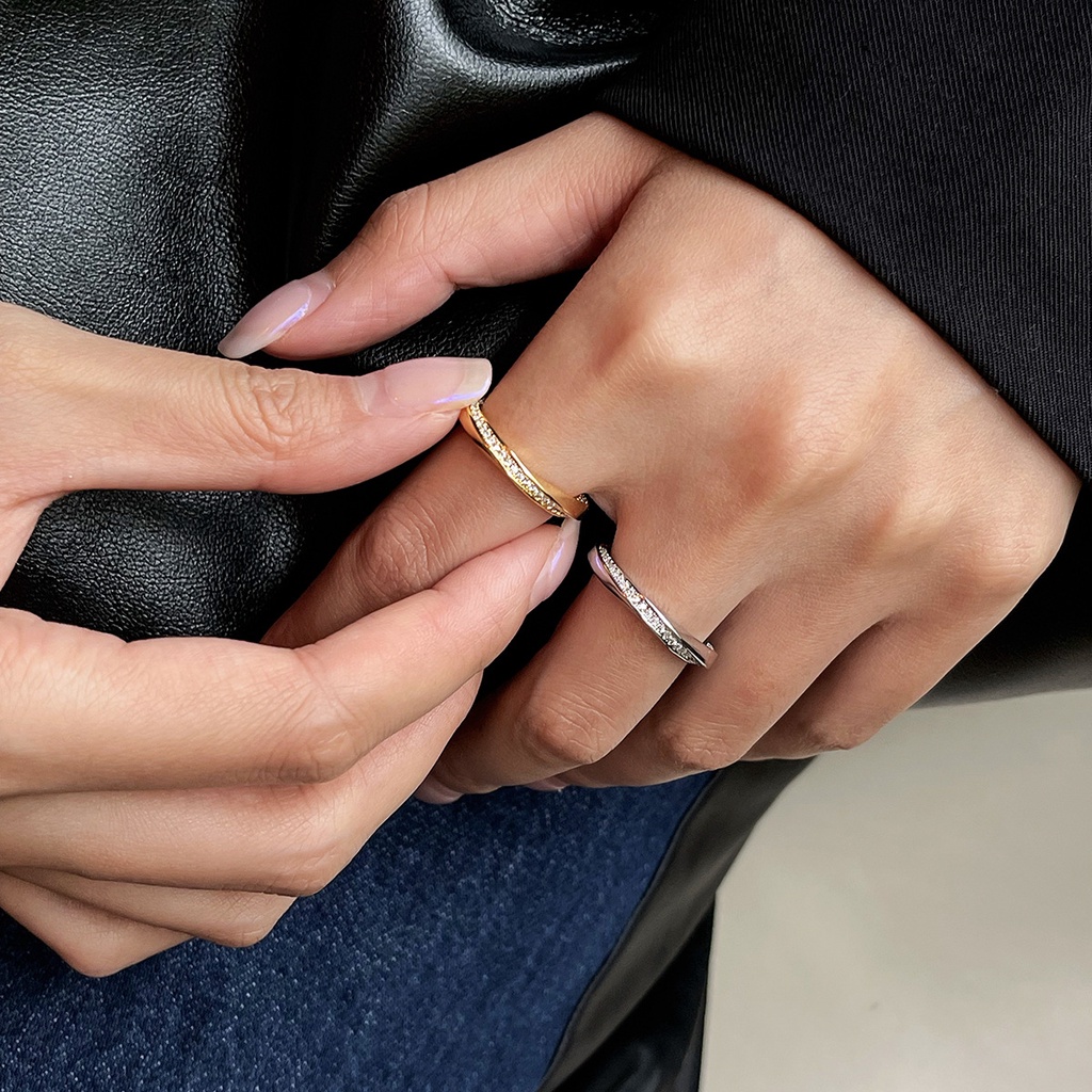 Nhẫn Mạ Bạc 925 Đính Đá Zircon Sang Trọng Thời Trang
