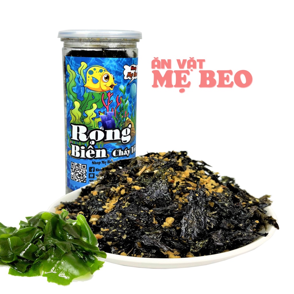 Rong biển cháy tỏi 150gr Mẹ Beo đồ ăn vặt cực ngon