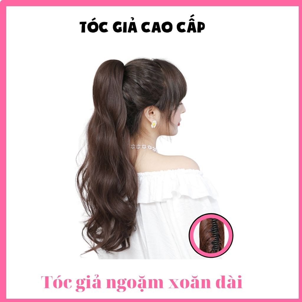 Tóc giả nữ giá rẻ ❤️FREESHIP❤️ Tóc ngoặm xoăn dợn phồng 50cm - mã n44
