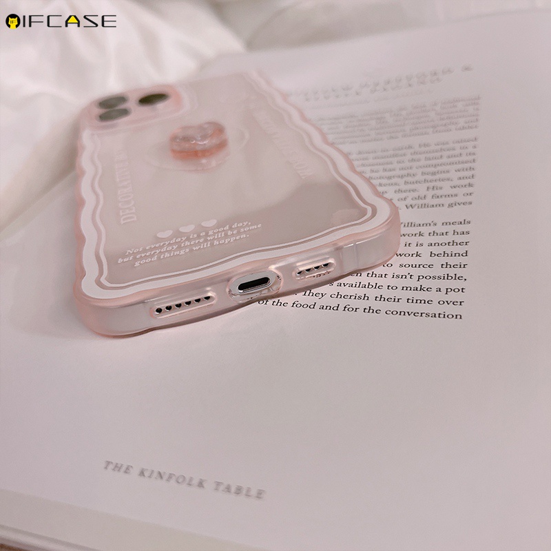 Ốp Điện Thoại Mềm Trong Suốt Chống Sốc Họa Tiết Trái Tim Cho iPhone 13 12 11 Pro Max XS Max XR X 7 8 Plus
