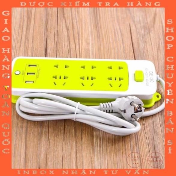 Ổ CẮM ĐIỆN THÔNG MINH - CHỐNG GIẬT - 6 CỔNG -3 CỔNG USB