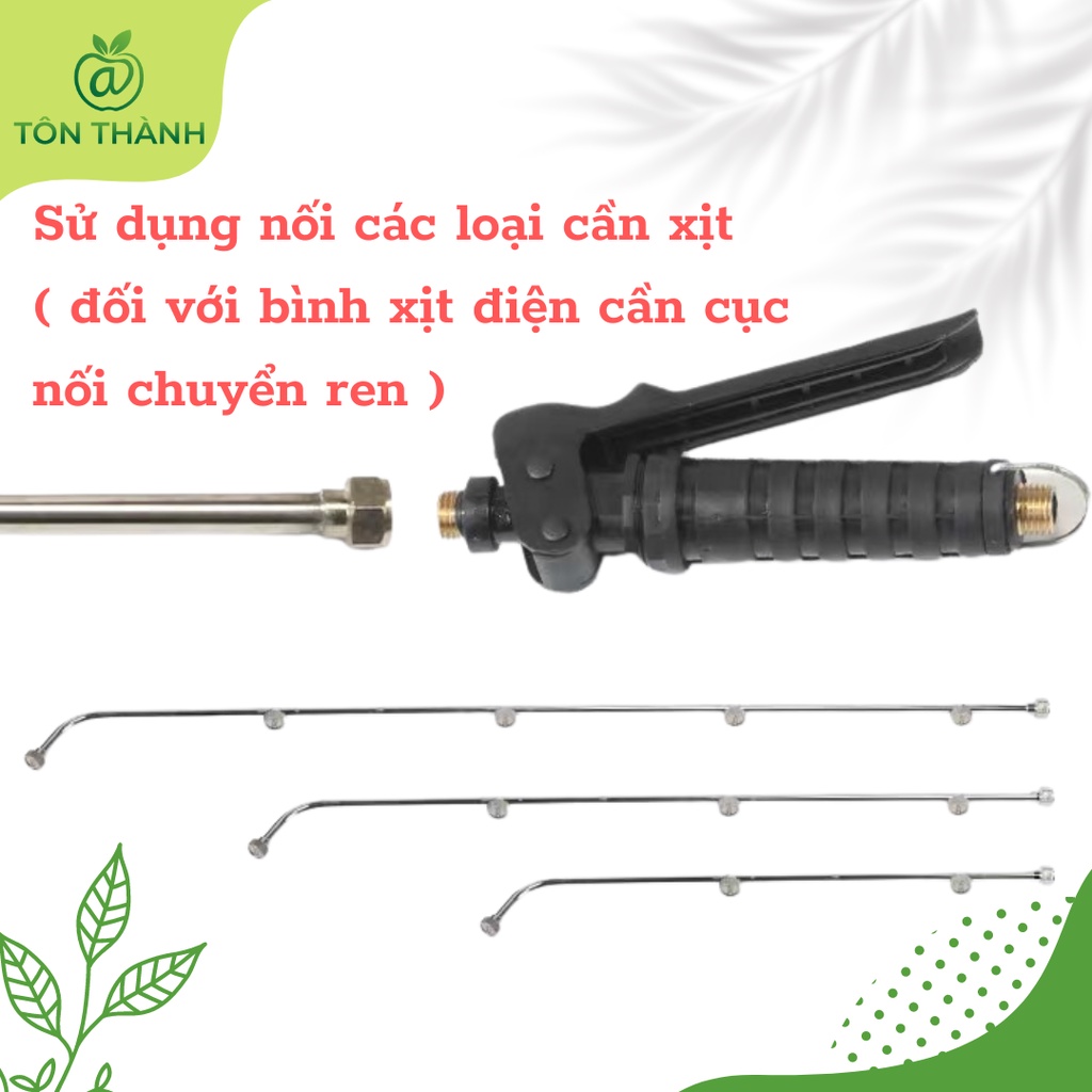 TAY BÓP BÌNH XỊT GẠT TAY 2 ĐẦU THAU 14MM HÀN QUỐC