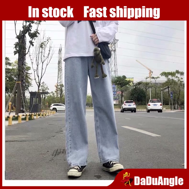 Quần Jean Dài Ống Rộng Phong Cách Hàn Quốc Cá Tính Thời Trang Cho Phụ Nữ