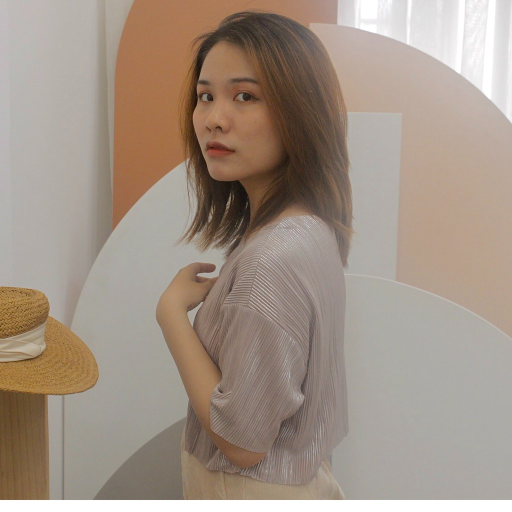 Plated Croptop - Croptop vải dập li - Sauvee s | BigBuy360 - bigbuy360.vn