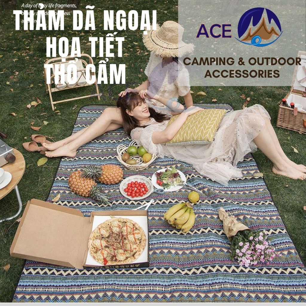 Thảm trải dã ngoại họa tiết thổ cẩm Naturehike-NH20FCD04