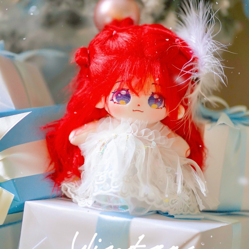 Búp Bê Nữ Ca Sĩ Lisa Rose Jisoo Taeyeon 20cm Tóc Dài Màu Đỏ