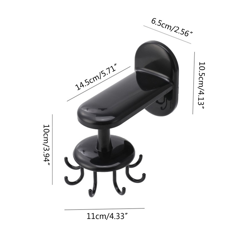 Móc Treo Đồ Dùng Nhà Tắm / Bếp Đa Năng Kèm 8 Móc Treo Xoay 360 Độ Tiện Dụng° Rott Rott Chất Lượng Cao Chuyên Dùng