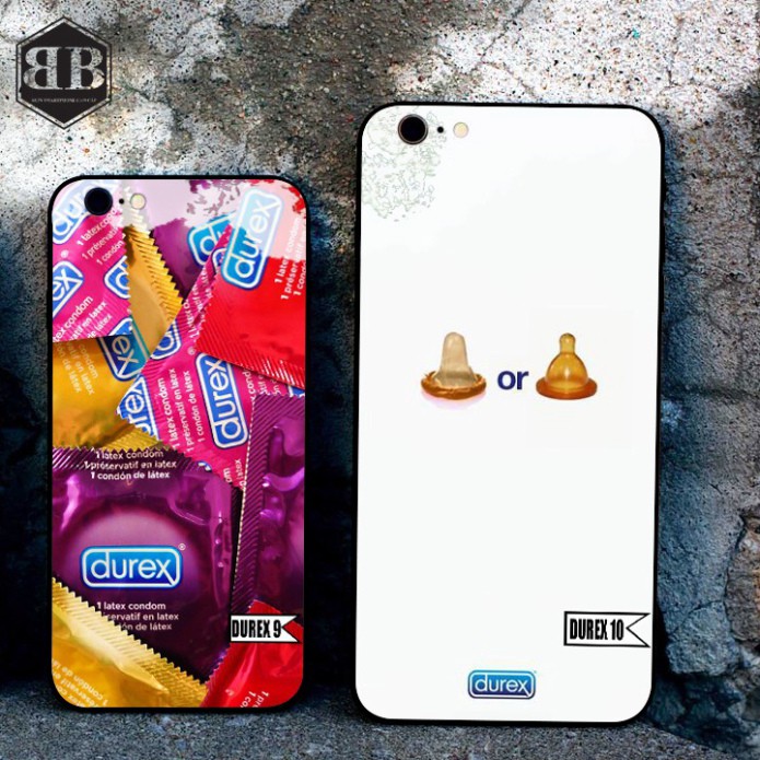 Ốp lưng kính cường lực iphone 6 / 6s / 6 plus / 6s plus hình durex cực đẹp