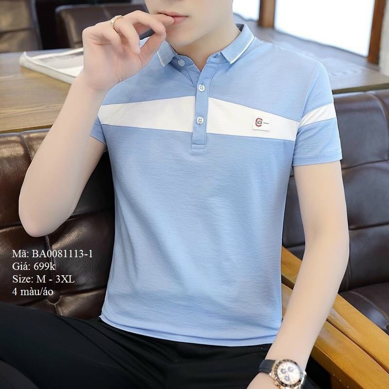 [thanh lý] Áo thun polo nam có cổ tay ngắn vải thun cotton xịn mềm mịn thoáng mát co giãn tốt - ATN016