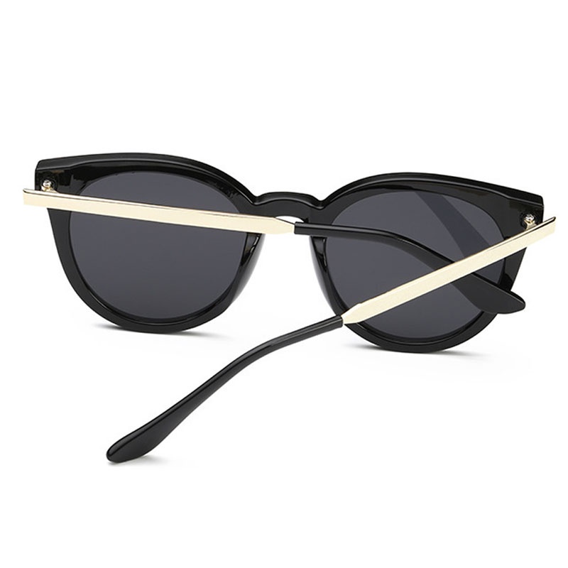 Kính Mát Mắt Mèo Oversize Gọng Kim Loại Phong Cách Retro Cho Nữ