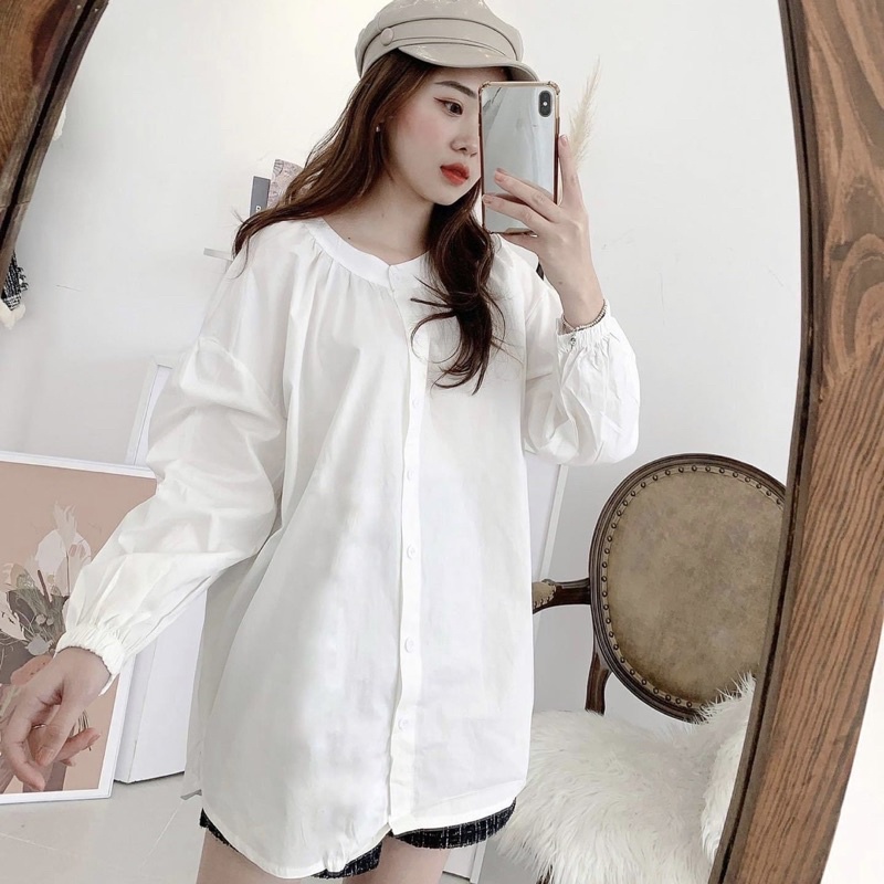 Set áo babydoll trắng áo ghile len dệt mịn hàng cao cấp S01