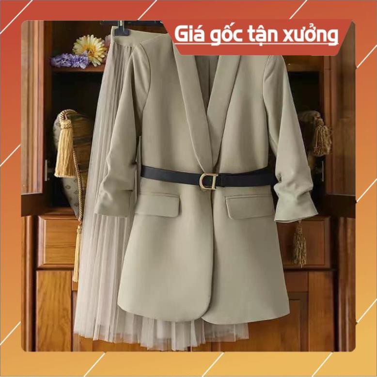 ÁO VEST- BLAZER CỔ TAY NHÚN CỔ SAM DÁNG SUÔNG NHẸ 2 LỚP 💕💕💕 | BigBuy360 - bigbuy360.vn