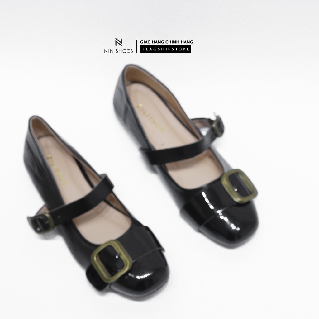 Giày búp bê nữ Nin shoes - Giày búp bê nữ mary jane thời trang mũi tròn quai ngang 2 màu siêu xinh | BigBuy360 - bigbuy360.vn