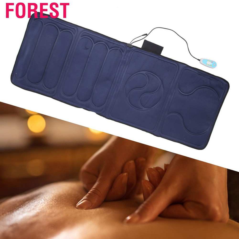 Forest Folding Body Massage Cushion Multi-Functional 9 Gears Household Mat 100-240V