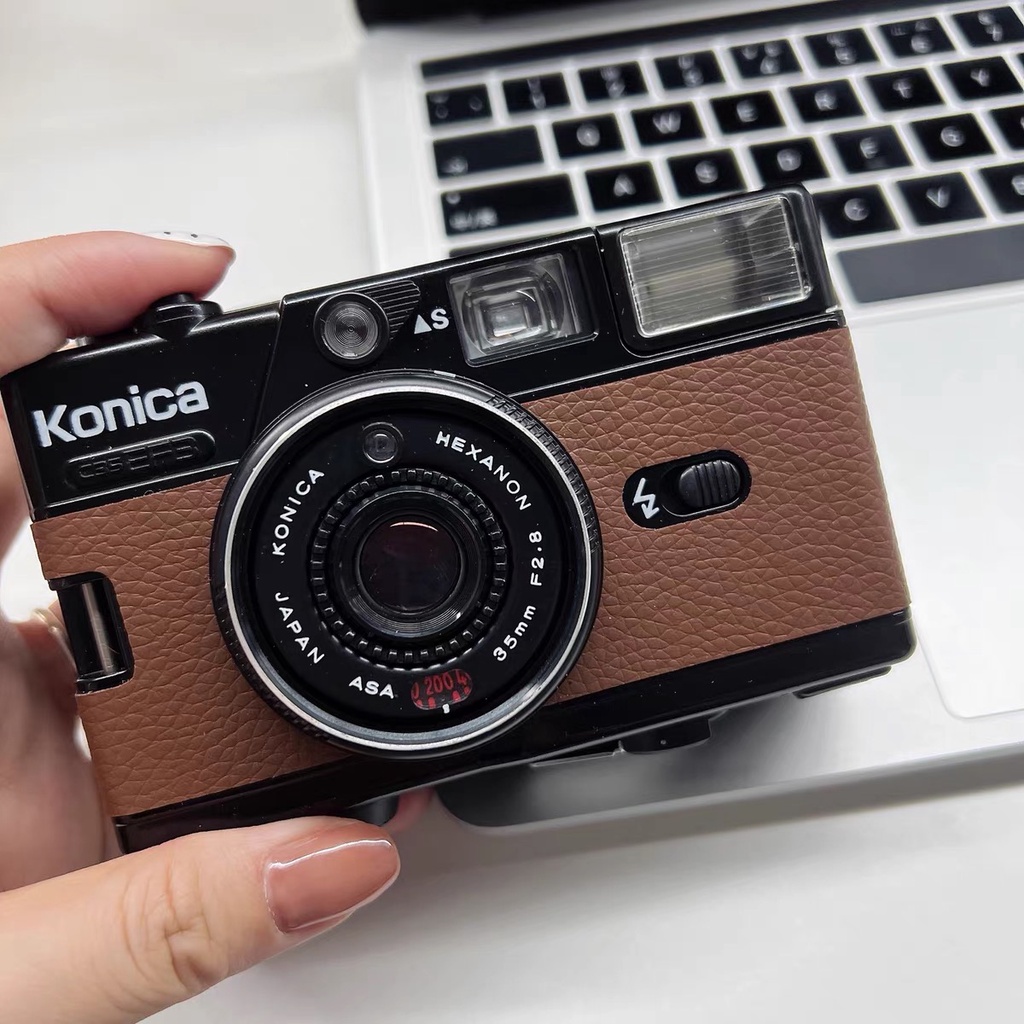 Máy ảnh phim Konica C35 EF3, EFJ, C35 AF có đèn flash phong cách retro