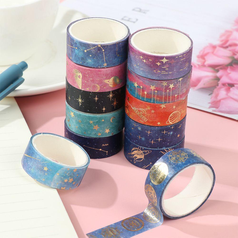 Set 12 Cuộn Băng Keo Dán Trang Trí Nhiều Màu