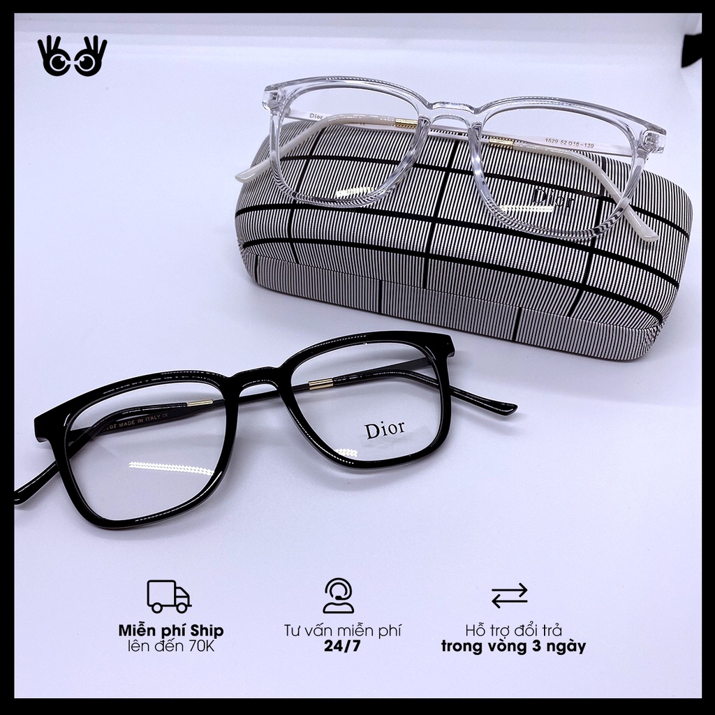Gọng Kính Cận Nam Nữ CH, DIO, GC thời trang mắt vuông to GKC009