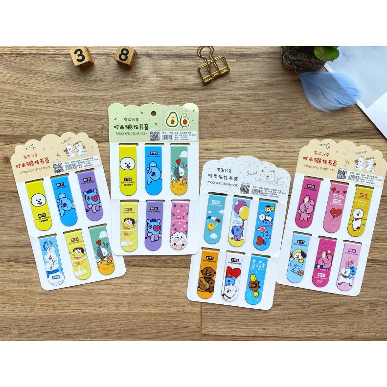 Bộ 6 Kẹp Nam Châm Hình Hoạt Hình Nhật Bản Đáng Yêu Dán Tủ Lạnh Tiện Dụng