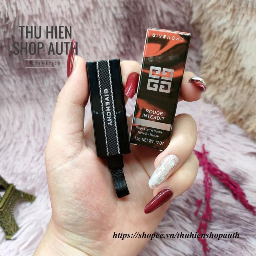 Son Givenchy Rouge Interdit Lipstick màu 25 Rouge Revelateur mini 1.5g