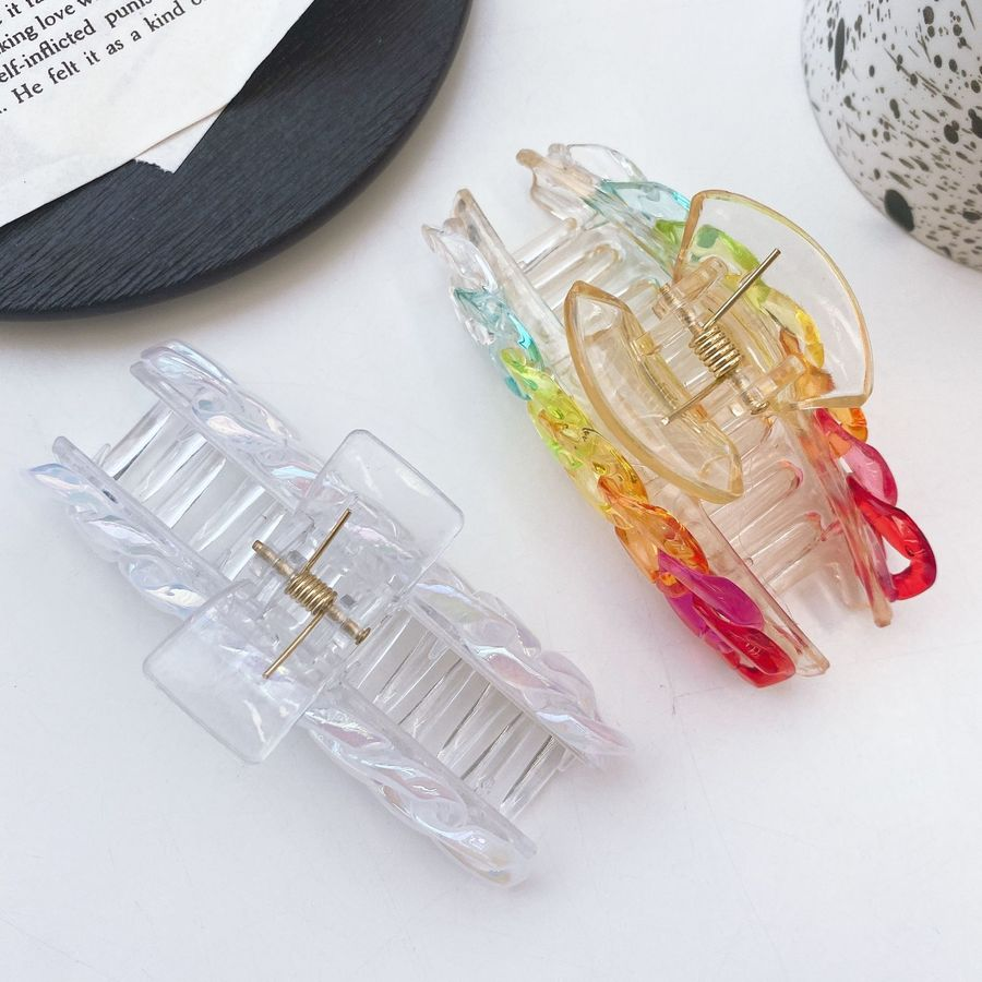 Kẹp tóc nhựa trong suốt thời trang phong cách Hàn Quốc dành cho nữ